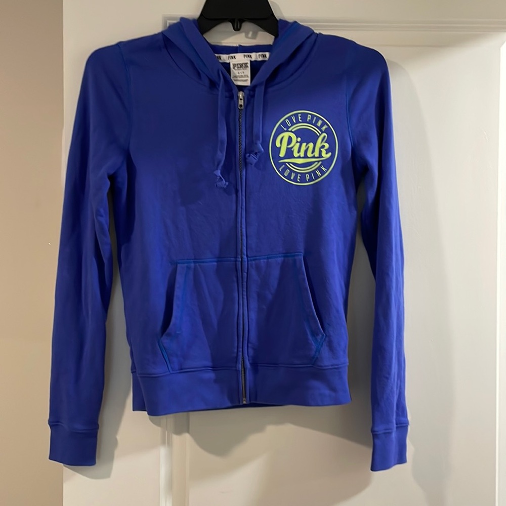 Blue zip up VS”Pink” jacket